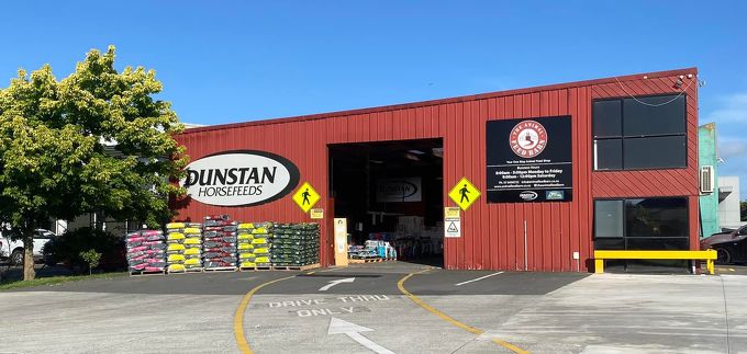 the animal feed barn
